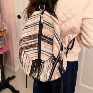 Rebecca Minkoff Julian Tweed Texture Multicolor Backpack Purse